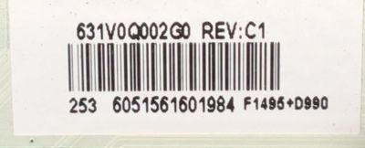 MAIN PARA TV TOSHIBA / NUMERO DE PARTE 631V0Q002G0 / 691V0Q002G0 / VTV-L55736 / 631V0Q002G0 REV:C1 / 691V0Q002G0 REV:C1 / P422938C_05 / UCM8 / PANEL K500WDCRA-KB35 / DISPLAY PT500GT02-4 VER.1.2 / MODELO 50LF621U21 - Imagen 3